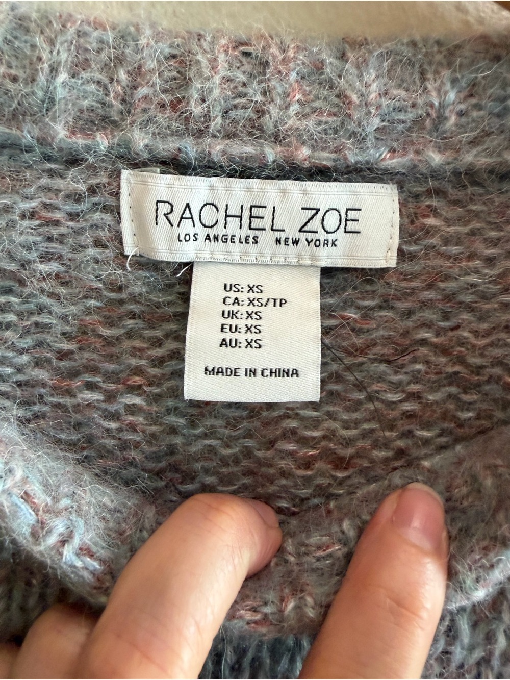 RACHEL ZOE Alpaca Wool Marled Knit Crew Neck Sweater - Picture 5 of 6